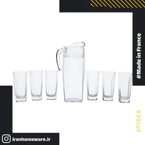 پارچ و ليوان فليم لومينارک Luminarc Drink Set Flame اصل فرانسه