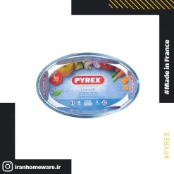 تابه پیرکس بيضی 26x18 سانتی اصل فرانسه 222B000