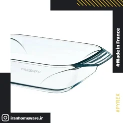 تابه پیرکس مستطیل دسته دار اصل فرانسه