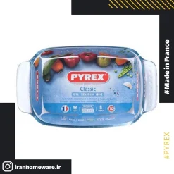 تابه پیرکس مستطيل دسته دار 22x13 سانتی اصل فرانسه 228B000