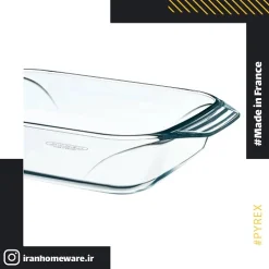 تابه پیرکس مربعی دسته دار 29x23 سانتی اصل فرانسه 400B000