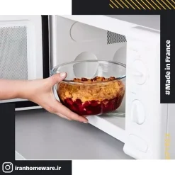 ظرف پيرکس درب دار فريزری گرد 20 سانتی اصل فرانسه 288PG00