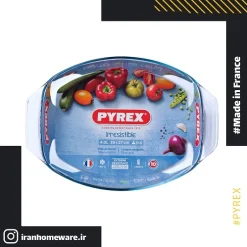 تابه پیرکس بيضی دسته دار اصل فرانس