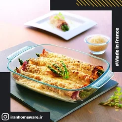 تابه پیرکس مستطيل دسته دار 26x17 سانتی اصل فرانسه 229B000