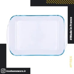 تابه پیرکس مستطيل دسته دار 35x23 سانتی اصل فرانسه 234B000