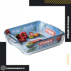 تابه پیرکس مربعی دسته دار 21 سانتی اصل فرانسه 220B000