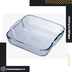 تابه پیرکس مربعی دسته دار 21 سانتی اصل فرانسه 220B000