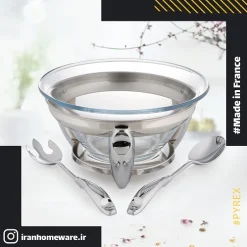 ظرف سوفله سالاد خوری بدون وارمر طرح پافيلی استيل Luxe RT2800