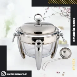 ظرف سوفله سوپ خوری وارمردار طرح پافيلی استيل Luxe RT2700