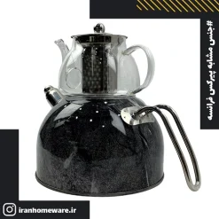 کتری و قوری پیرکس مدل سوتی سنگی مشکی New