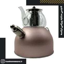 کتری و قوری پیرکس مدل سوتی Rose Taupe