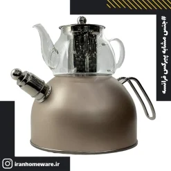 کتری و قوری پیرکس مدل سوتی کرم طلایی New