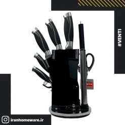 سرویس چاقو و ساطوری Venti مشکی مدل new