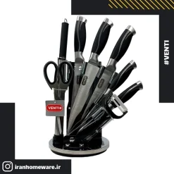 سرویس چاقو و ساطوری Venti مشکی مدل new