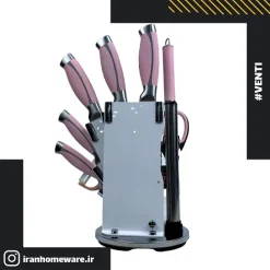 سرویس چاقو و ساطوری Venti صورتی مدل new