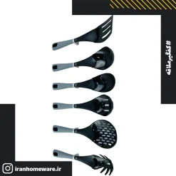 کفگیر و ملاقه اعلا یونی ایلیا طرح جدید رنگ خاکستری