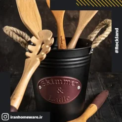 کفگیر و ملاقه راکلند مدل سطلی قهوه ای (Brown)