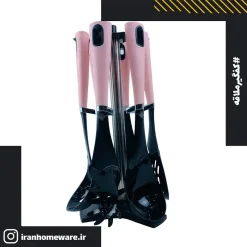 کفگیر و ملاقه اعلا یونی ایلیا طرح جدید رنگ صورتی