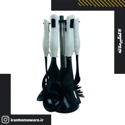 کفگیر و ملاقه اعلا یونی ایلیا رنگ سفيد