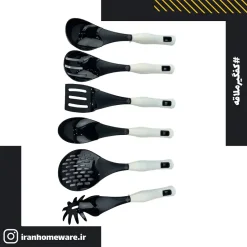 کفگیر و ملاقه اعلا یونی ایلیا رنگ سفيد