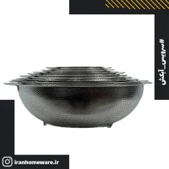 سرویس 10 پارچه آبکش دسته دار Apadana تمام استیل ضد زنگ درجه 1