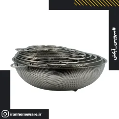 سرویس 10 پارچه آبکش دسته دار Apadana تمام استیل ضد زنگ درجه 1