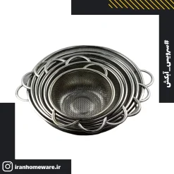 سرویس 10 پارچه آبکش دسته دار Venti تمام استیل ضد زنگ درجه 1