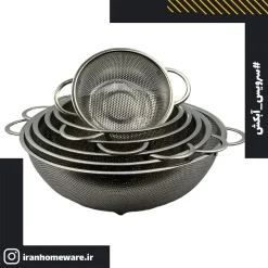 سرویس 6 پارچه آبکش دسته دار Apadana تمام استیل ضد زنگ درجه 1