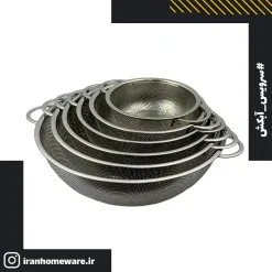 سرویس 6 پارچه آبکش دسته دار Apadana تمام استیل ضد زنگ درجه 1