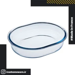 تابه بیضی لبه دار پیرکس 25x20 سانتی اصل فرانسه 132B000 - PYREX