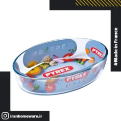 تابه پیرکس بیضی 21x13 سانتی اصل فرانسه 221B000 - PYREX