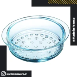 بخارپز پیرکس دایره ای قطر 20 سانتی فاقد درب اصل فرانسه